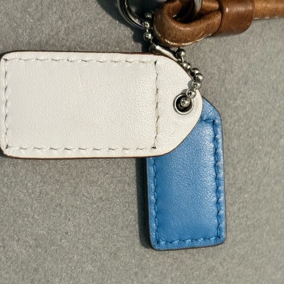 Coach Multicolor Patchwork Wristlet with Tan Leather Strap - Picture 5 of 11